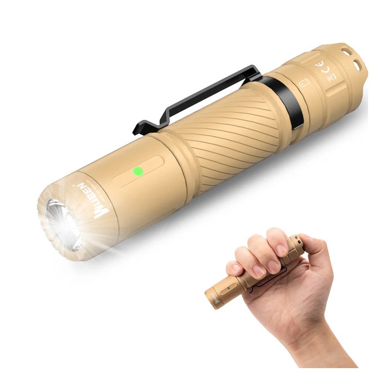 Wuben Light C3 1200 Lumen Compact Flashlight - Khaki
