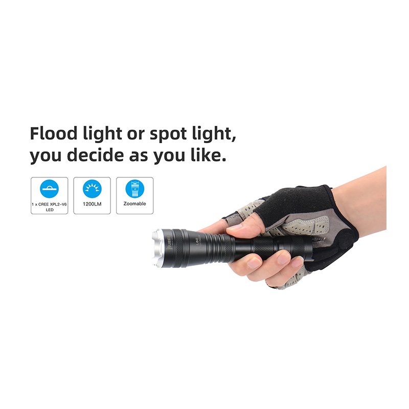 Wuben Light L60 Zoomable LED Self Defense Flashlight - 1200 Lumens Best Price in UAE