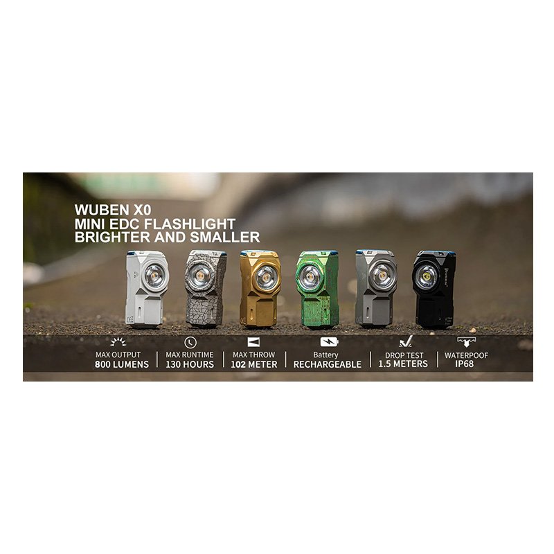 Wuben Light Lightok X0 Best EDC Flashlight 1100 Lumens - Cracked Glaze Best Price in Abu Dhabi