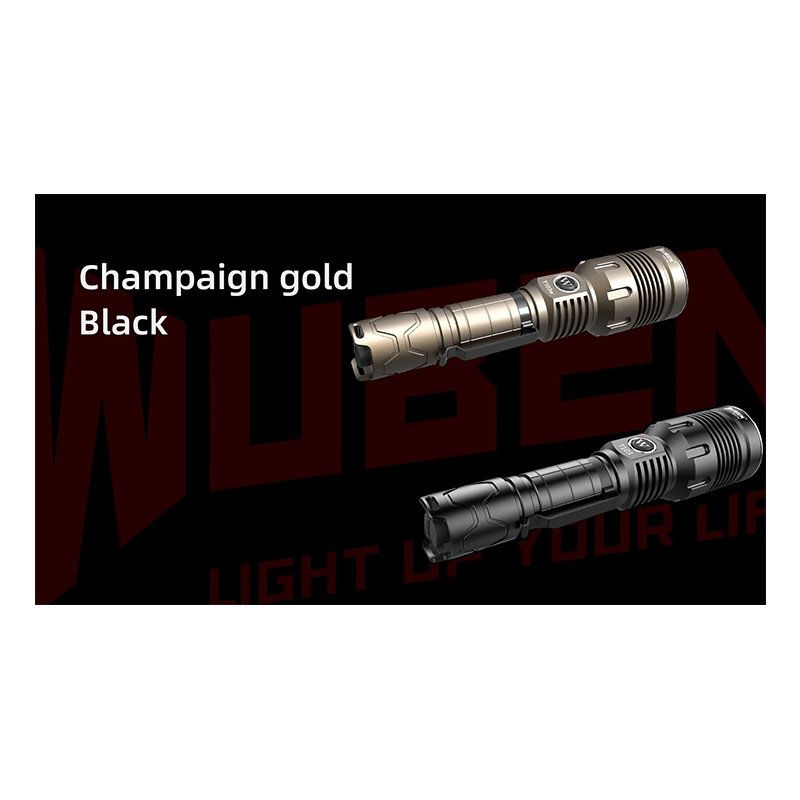 Wuben T103 Pro Tactical Flashlight - 1280 Lumens - Black Best Price in UAE