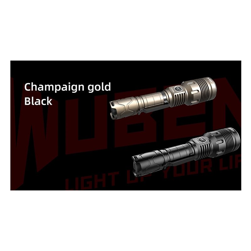 Wuben T103 Pro Tactical Flashlight - 1280 Lumens - Champagne Best Price in Al  Ain